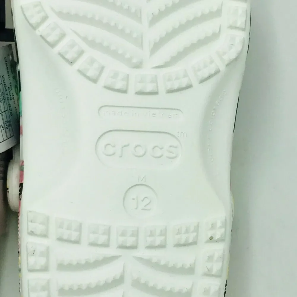 Crocs Men's 12 Classics Tie Dye Mania Clog Green Pink Yellow NWT